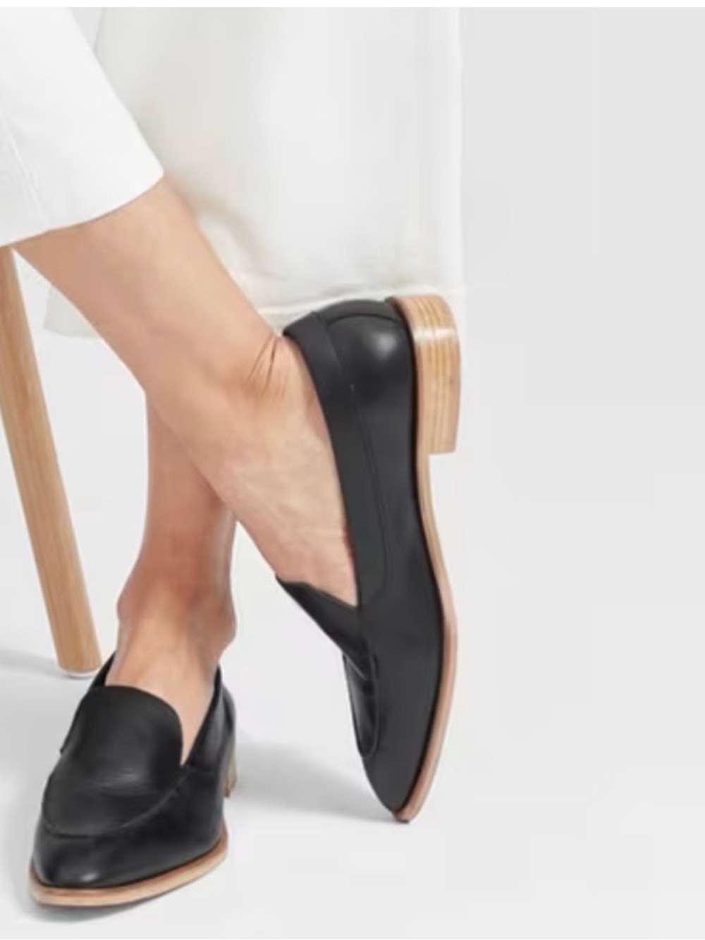 Everlane Womens Shoes The Modern Loafer Leather Slip On Black Size 7.5